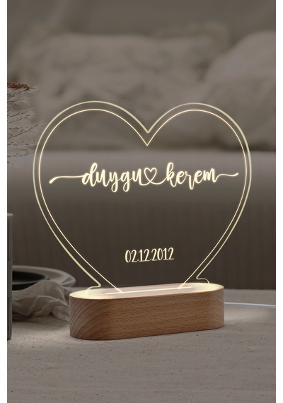 Çiftler İçin Konturlu Kişiye Özel Ledli Gece Lambası Masif Ahşap Tabanlı Usb Kablolu Pleksi Led Gece Lambası Çiftler İçin Konturlu Kişiye Özel Ledli Gece Lambası Masif Ahşap Tabanlı Usb Kablolu Pleksi Led Gece Lambası