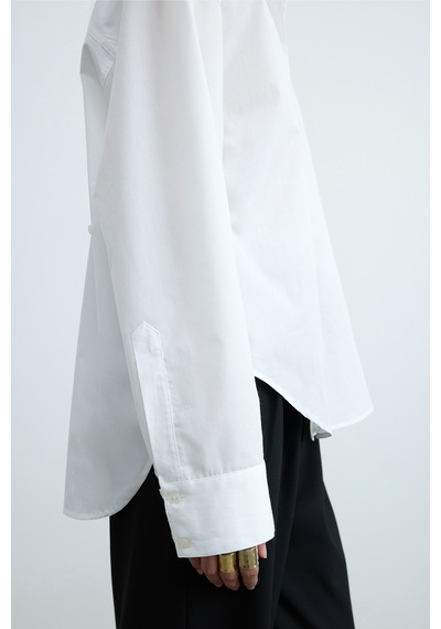 Suud Collection Beyaz Page Oversize Gömlek