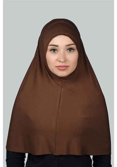 Altobeh Hazır Türban Pratik Eşarp Tesettür Hijab - Namaz Örtüsü Xl Çikolata