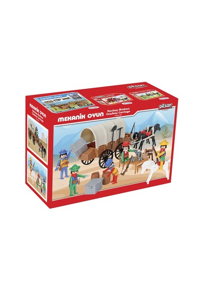 Pilsan Oyuncak Mini Mekanik Serisi: 2 Kovboy Arabası 04003