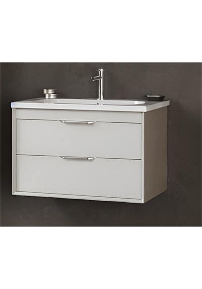 Orka Clay Çift Çekmeceli Alt Modül + Lavabo 100 Mat Beyaz Diğer