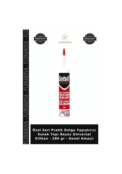 Özel Seri Pratik Dolgu Yapıştırıcı Esnek Yapı Beyaz Universal Silikon - 280 Gr - Genel Amaçlı