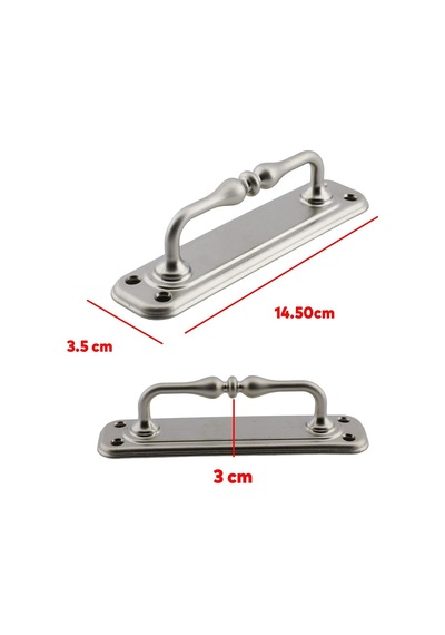 Tr Saclı El Tutamagı Çekme Kolu Kapı Tutma Kulbu 18,5 Cm Krom Metal Kulp Kapı Tutamağı