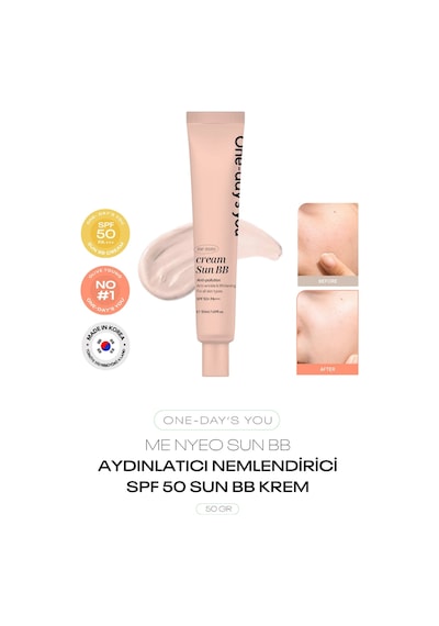 Aydınlatıcı Ve Spf 50 Güneş Koruyucu Bb Krem One Day S You Me Nyeo Sun Bb Cream Bej
