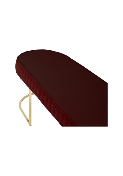 Viego Gold Striped- Bordo Kapitoneli Chester Model Puf & Bench & Koltuk & Uzun Makyaj Puff & Yatak Ucu &önü