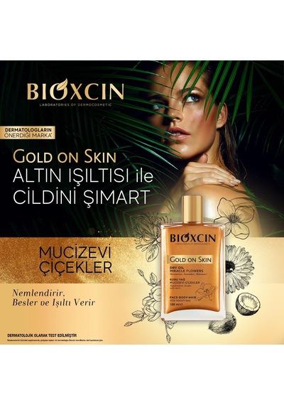 Gold On Skin Kuru Yağ Yasemin, Manolya, Hanımeli, Kalendula Ve Hindistan Cevizi Yağları İçeren Işıltı Veren Nemlendirici 100 Ml Tüm Cilt Tipleri İçin 95181217