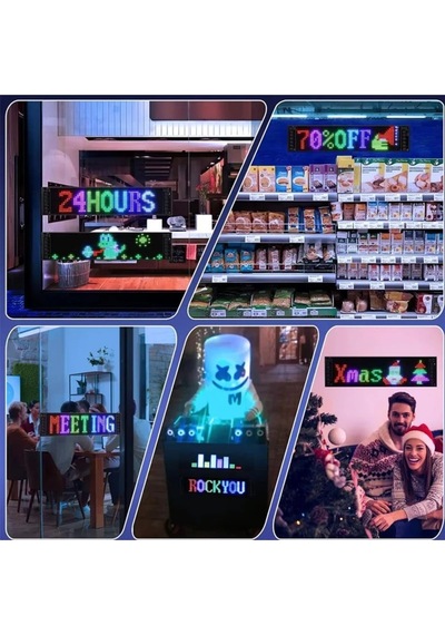 Matrix Şeytan Göz Kayar Led Panel Tabela Telefon Üzerinden Tasaralama 37cm