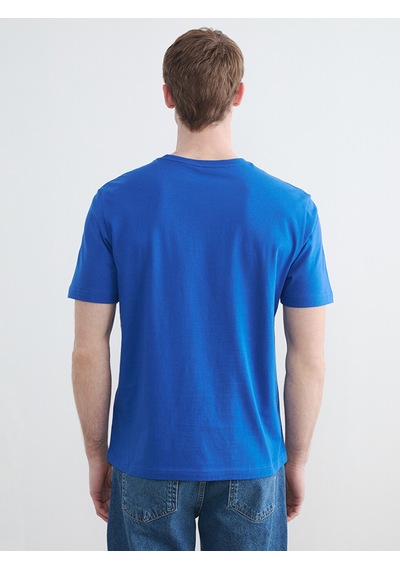 Lcwaıkıkı Classic Mavi %100 Pamuk Regular Fit Basic Tişört