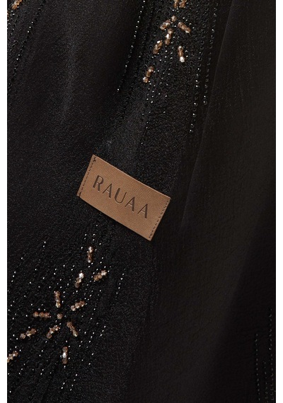 Rauaa Official Şık Organza Elbise Bead Detaylı Modern Tasarım İle Zerafet Sunuyor Siyah