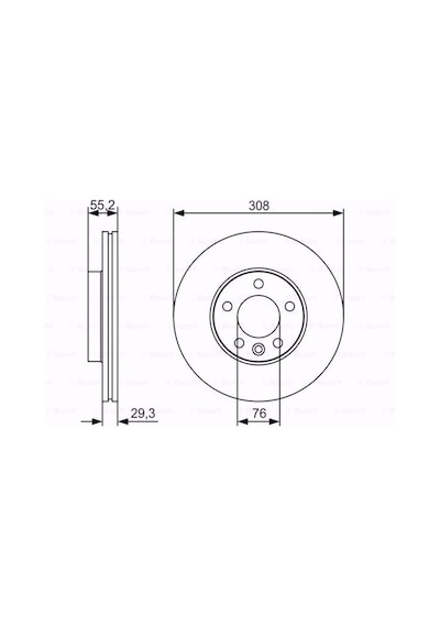 Vw Transporter V 2.0 Tsi 4Motion 2003-2015 Bosch Ön Fren Diski N11.6062