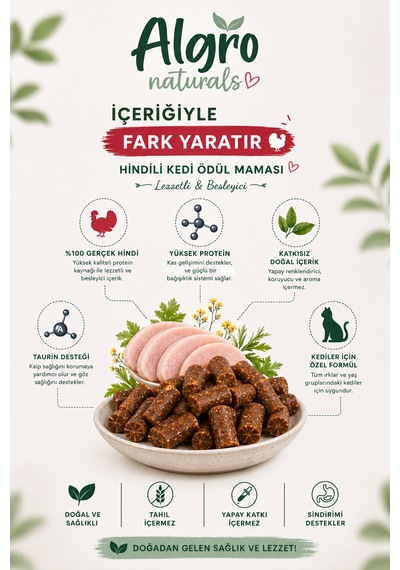 Hindili Kedi Ödül Maması 80 G X 3 Paket Yüksek Proteinli, Taurin Destekli, Doğal Kedi Atıştırmalığı