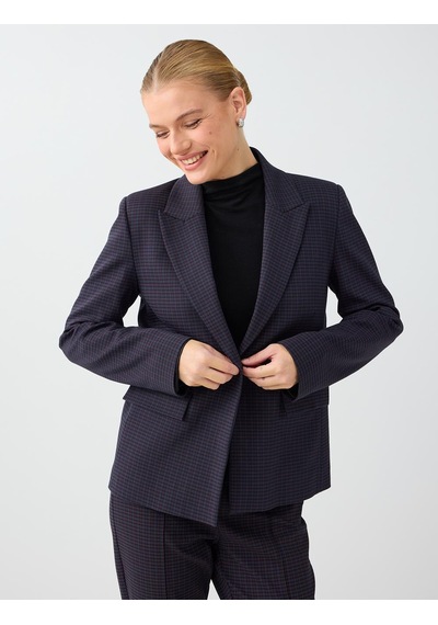 Jimmy Key Siyah Ekose Desenli Kapak Cepli Pamuk Karışımlı Blazer Ceket 6ww058345900