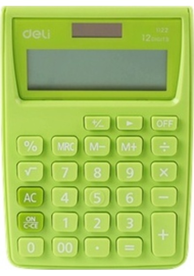 Deli 1122 Hesap Makinesi 12 Haneli Yeşil