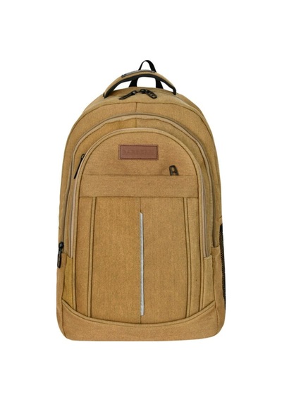 Galb Leather Bej Kanvas Gunluk Kullanim 17 Inc Laptop Bolmeli Sirt Cantasi Cod 7300 Koyu Bej