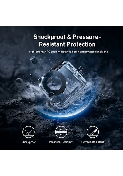 Telesın Osmo Nano Su Geçirmez Kılıf 60m , Osmo Nano Waterproof Dive Case