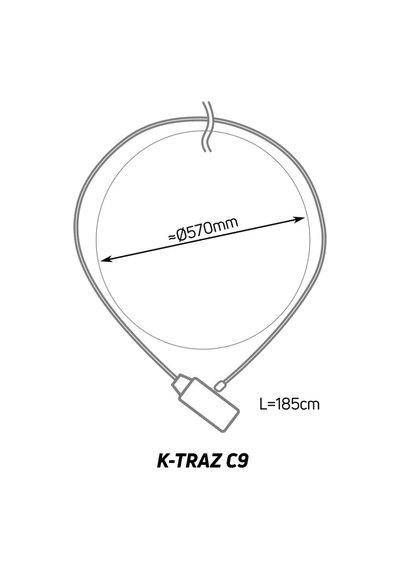 Zefal K-traz C9 Anahtarlı 15mm Bisiklet Kilidi Siyah