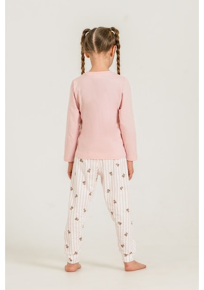 Rolypoly Kız Çocuk Sweet Bear Pembe Uzun Kol Pijama Takım Rp3911-c-v1 Rp3911-c-v1