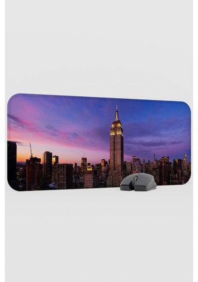 New York Amerika V1 70x30 Xl Gaming Kauçuk Kaymaz Taban Mouse Pad Fare Altlığı