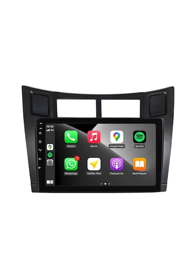 Toyota Yaris Araç Multimedya Android Ekran Carplay Navigasyon Double Teyp 4+64 9" 05-12 Black Cadence