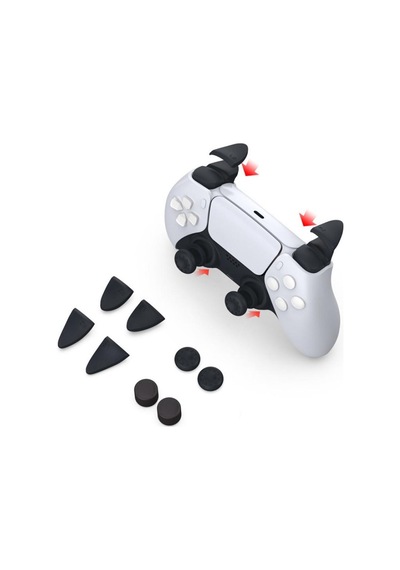8 Adet L2 R2 Tetik Düğmesi + Sony PS5 Gamepad İçin Rocker Cap