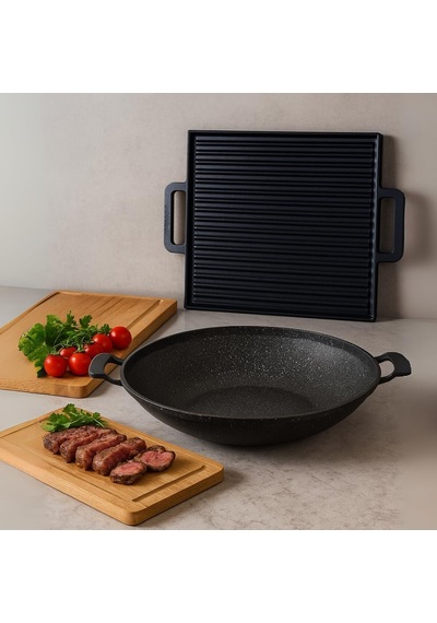 Prochef 2 Parça Döküm Izgara Gözleme Sac Tava Diğer