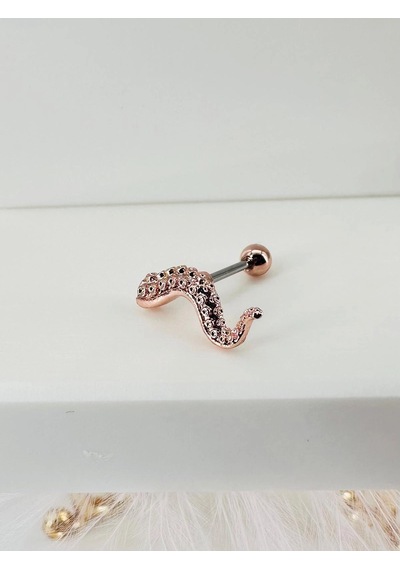 Rose Zirkon Taşlı Uç Kısmı : Pirinç Kıkırdak Bar Uzunluğu : 6 Mm / Bar Kalınlığı 0.8 Mm / Top Boyu 3 Mm - Pt0006-2