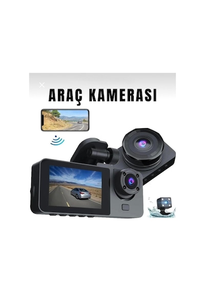 Elmalı Store Üç Kameralı Wi Fi Araç İçi Kamera Güvenlik Çözümü - Araç İç Ve Dış Kayıt