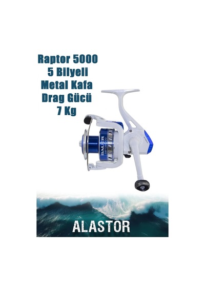 Haruto 2.40m Hazır Olta Takımı Spin Olta Takımı Raptor5000 Makina