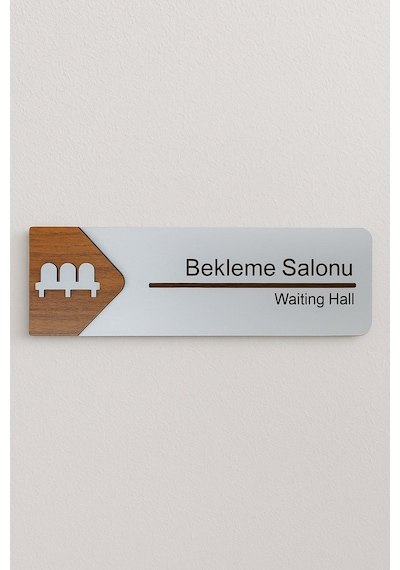 Bekleme Salonu Ofis Oda Kapı İsimliği Yönlendirme Tabelası Levhası Kişiselleştirilebilir