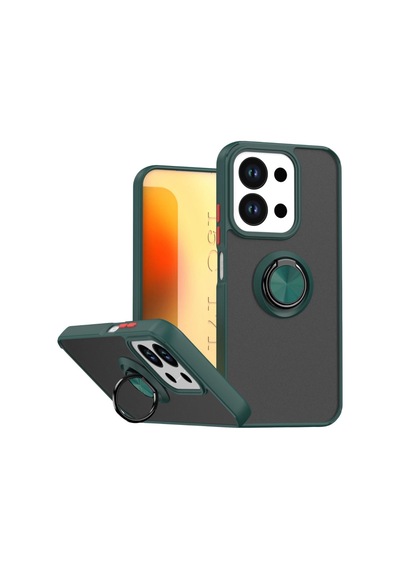 Xiaomi Redmi 15c 4g Montreal Yüzüklü Silikon Kapak - Yeşil