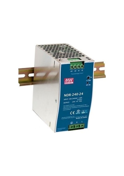Meanwell Ndr-240-24 240W 24V Dc 10.5A Ray  Tipi