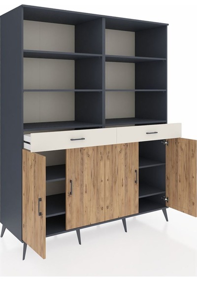 Kronos Gardrop 10 Raflı 2 Çekmeceli 4 Kapaklı 176x59x221 Antrasit-çam/aytaşı Çam/aytaşı Kronos Gardrop 10 Raflı 2 Çekmeceli 4 Kapaklı 176x59x221 Antrasit-çam/aytaşı Çam/aytaşı