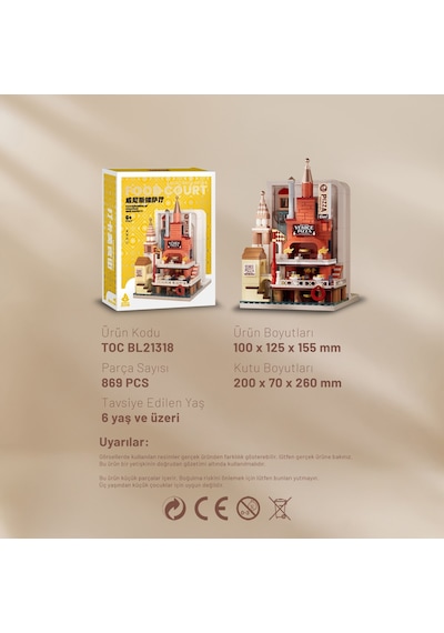 Balody Lezzet Sokağı İtalyan Lokantası Bl21318 Mini Blok Yapı Oyuncakları Seti