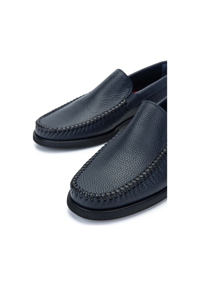 Tamer Tanca Erkek Hakiki Deri Lacivert Loafer Ayakkabı 1008 2828 Erk Ayk Y24 Lacı Gyk Lacivert