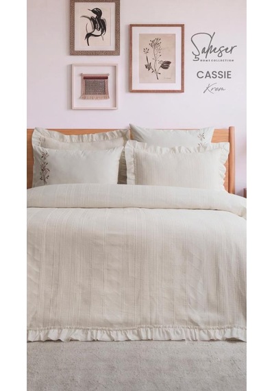 Şaheser Home Collection Yatak Örtüsü Çift Kişilik Cassie Çok Renkli
