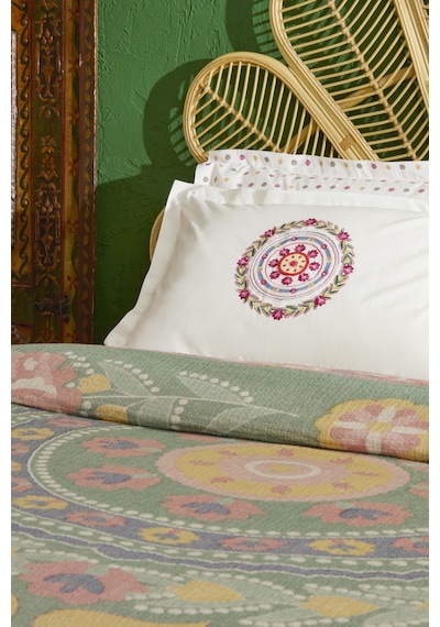 Karaca Home Luneor %100 Pamuk Nish Set Çift Kişilik Pike Takımı Multicolour Çok Renkli