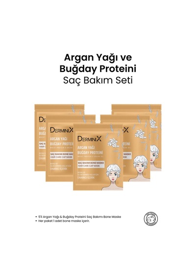5'li Buğday Proteini Ve Argan Yağı İçeren Besleyici Ve Nemlendirici Bone Saç Maskesi Seti Set