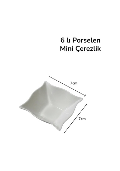 6lı Porselen Kase Çerezlik Sosluk Mini Boy 664 Diğer