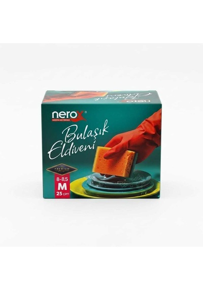 Nerox 1 Kutu 8,8.5 Premium 25 Çift Bulaşık Eldiveni