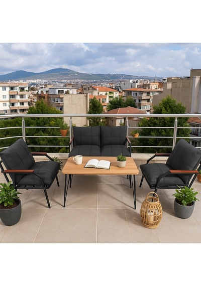 Ard & Garden Linda 211 Masalı Antrasit Fermuarlı Bahçe Balkon Takımı, Cafe, Salon - Metal Kanepe Koltuk Takımı Antrasit Ard & Garden Linda 211 Masalı Antrasit Fermuarlı Bahçe Balkon Takımı, Cafe, Salon - Metal Kanepe Koltuk Takımı Antrasit