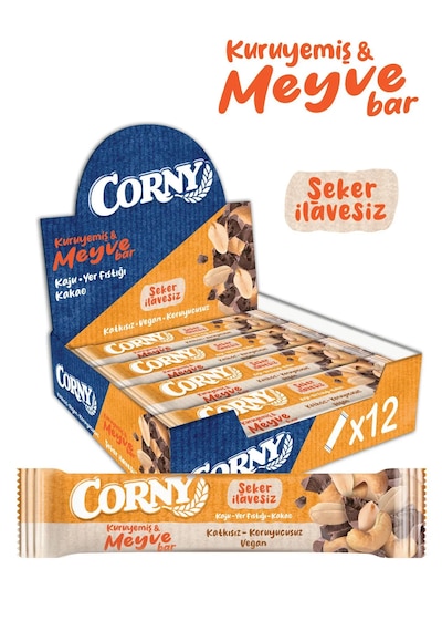 Corny Kaju Kakao Yer Fıstığı Tahıl Bar 35 Gr X- 12 Adet