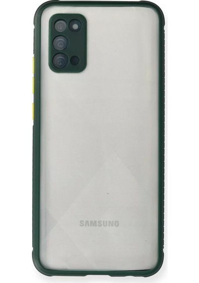 Samsung Galaxy A02s Kılıf Miami Şeffaf Silikon - Koyu Yeşil