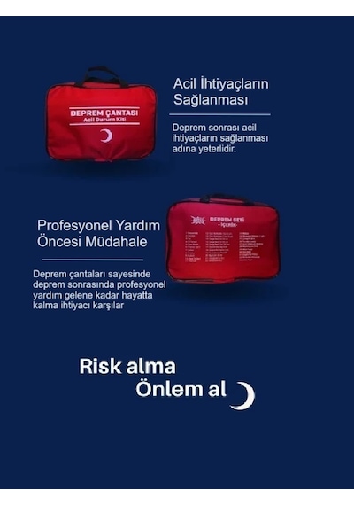 Doğal Eczane 50 Parça İki Kişilik Deprem Çantası Ve İlkyardım Çantası