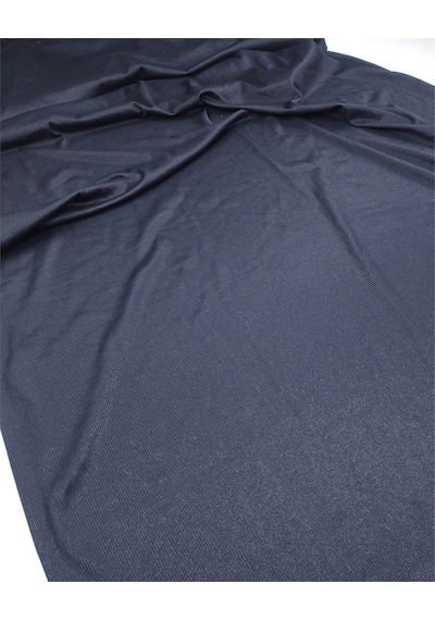 Siyah Dolgun Tok Boyuna Raporlu Kaşkorse Örme Kumaş Elbiselik & Bluzluk 110x350cm-12787