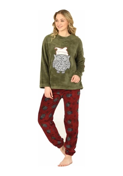 Jiber Kadın Welsoft Kışlık Pijama Takımı 3917 - 1 Adet 001