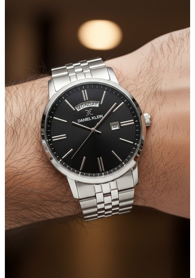 Daniel Klein 8682308439139 Limited Edition Classic Çelik Kordonlu Sevgili Çift Kol Saatleri Gümüş - Siyah