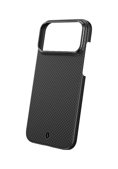Apple Uyumlu iPhone 17 Pro  Kılıf Wiwu Dcc-208 Magsafe Şarj Özellikli Aramid Fiber Kevlar Kapak Siyah Siyah