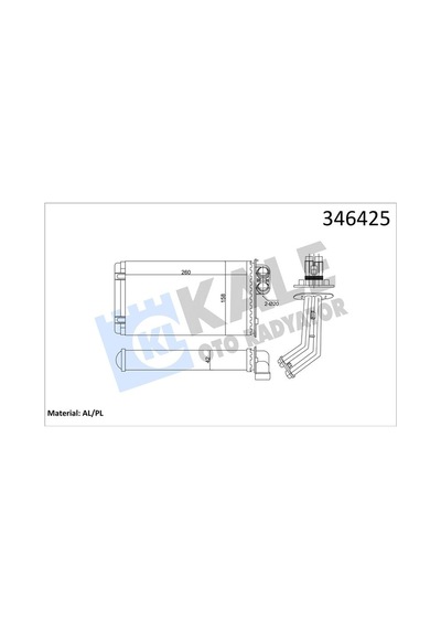 Kale 346425 Kalorifer Radyatörü - Renault Laguna 1993-2001 1.8 7701039481