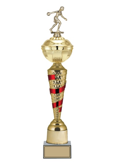 Odak Kupa - Figürlü Kupalar - Bowling Kadın Figürlü Kupalar Fg-077 A - 57 Cm Altın - Beyaz