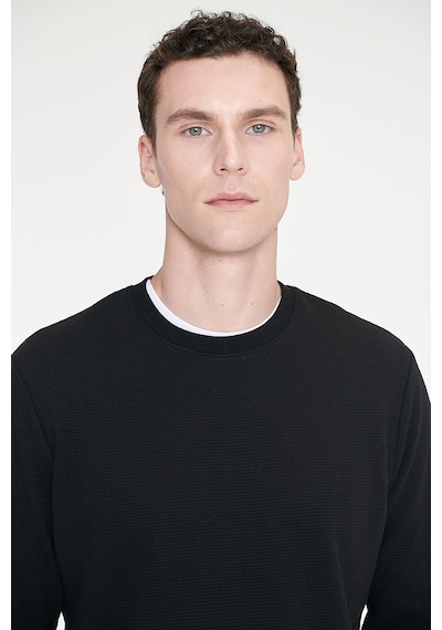 Ac&Co / Altınyıldız Classics Erkek Sıyah 2 İplik Sıcak Tutan Standart Fit Normal Kesim Bisiklet Yaka Sweatshirt Sıyah Siyah Ac&Co / Altınyıldız Classics Erkek Sıyah 2 İplik Sıcak Tutan Standart Fit Normal Kesim Bisiklet Yaka Sweatshirt Sıyah Siyah